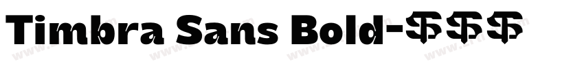Timbra Sans Bold字体转换